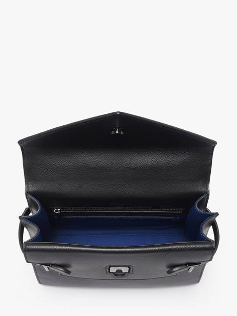 Cross Body Tas M Emilie Grainé Leder Le tanneur Zwart emily TEMI1014 ander zicht 2